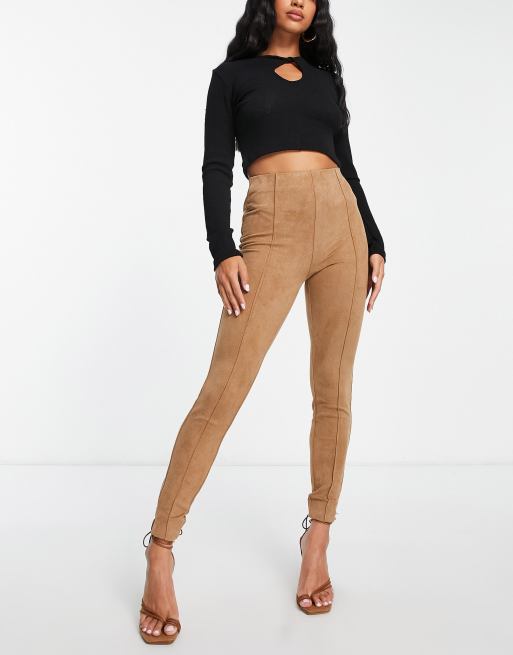 Tan on sale suede trousers