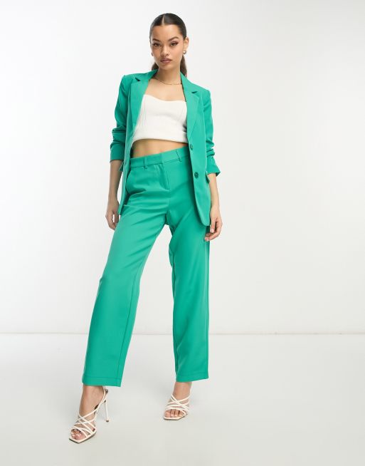 COLLUSION straight leg trousers in mint green