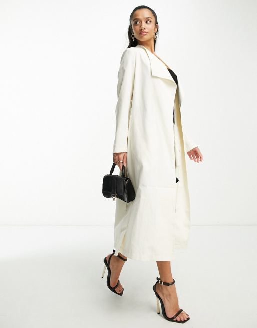 Cream store duster coat