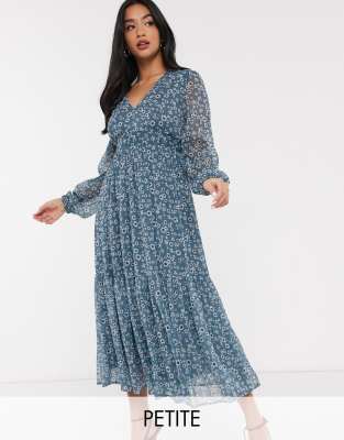 blue ditsy dress