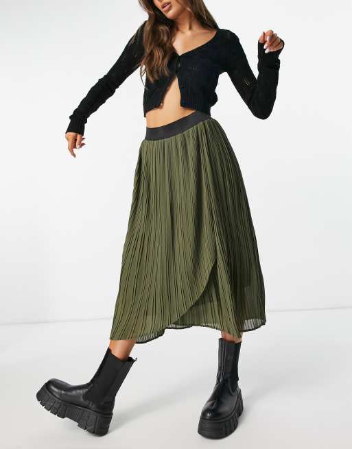 Vila pleated 2025 midi skirt