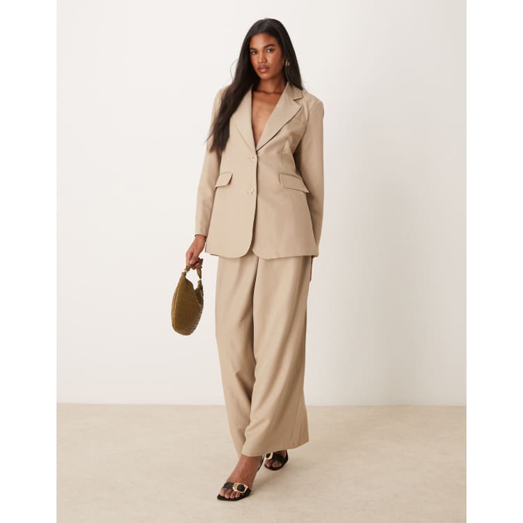 【QUILP】WALDEN TROUSER stone Made In Italy Winnie Wide Leg Magic Trouser Stone