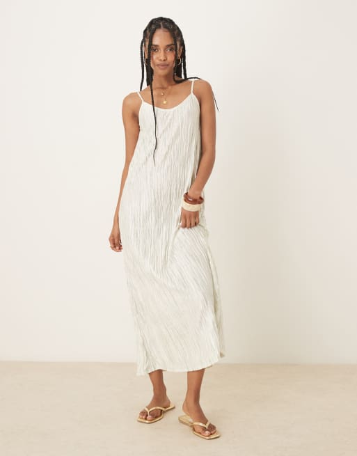 pale green slip dress Grecian Olive Silk Slip Dress main image 0