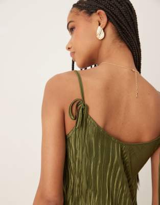 Vila Plisse Cami Midaxi Slip Dress