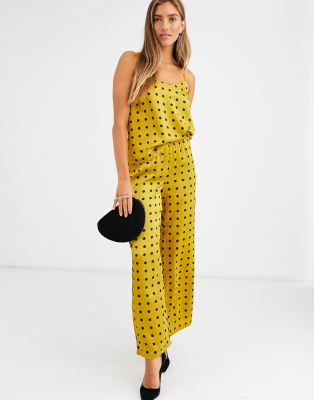 yellow polka dot trousers