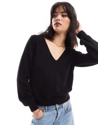 Pull Noir Manches Bouffantes Zara Taille S - Neuf Sans étiquettes - Manches Longues Style Puff
