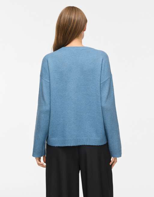 Vila pull en maille bleu ombre, 2 de 7