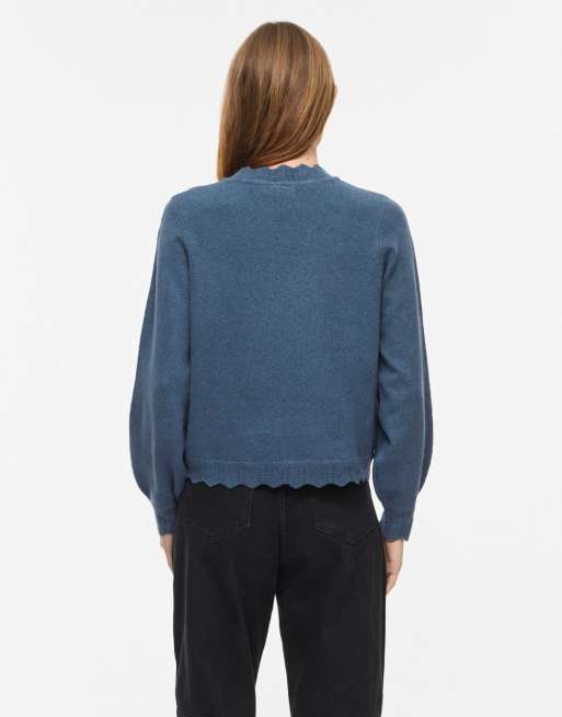Vila pull en maille vintage indigo, 2 de 6