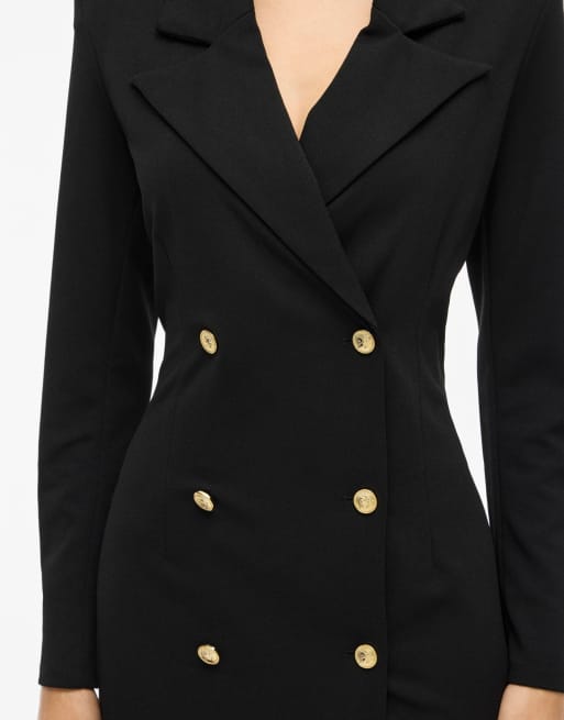 Vila - Robe blazer courte ajustée à manches longues - Noir, 5 de 7