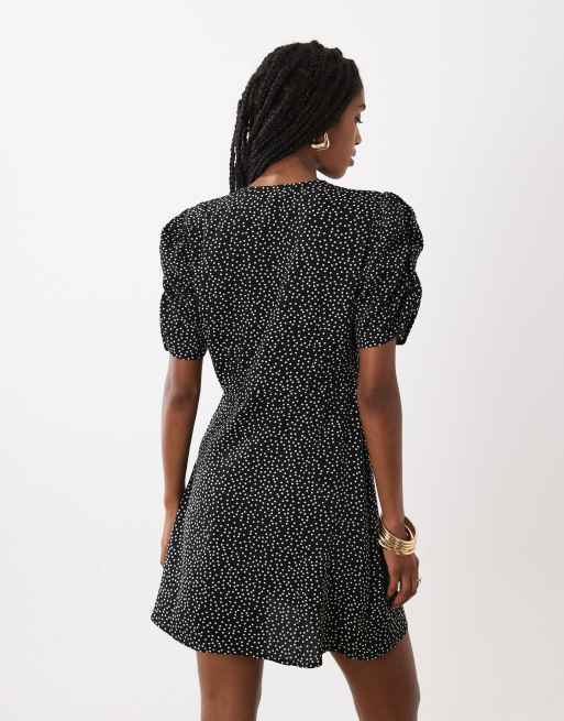 Vila - Robe courte à pois - Noir et blanc, 2 de 4