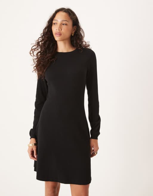VILA Robe courte en maille Noir ASOS