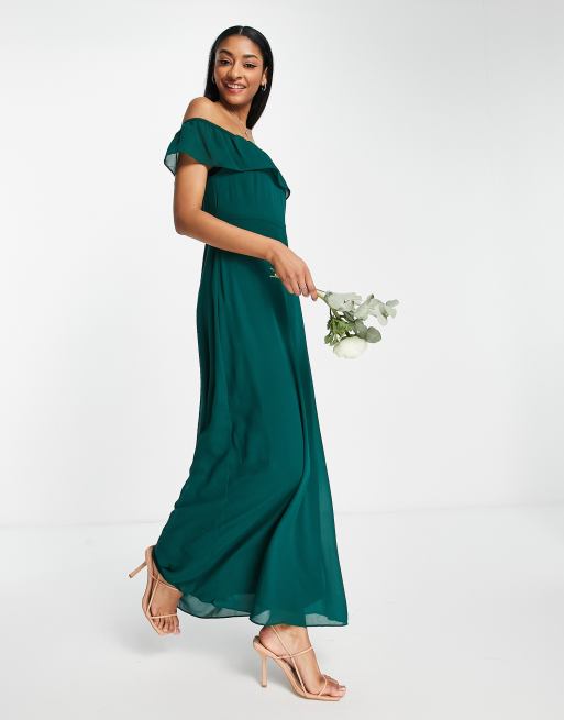 Robe longue vert discount foncé