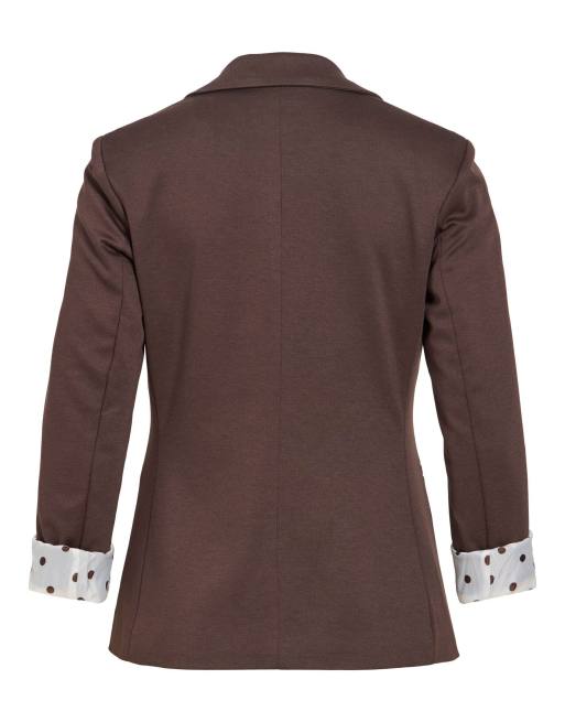 Vila Saga Blazer aus Jersey im Slim Fit in Braun, 7 von 7