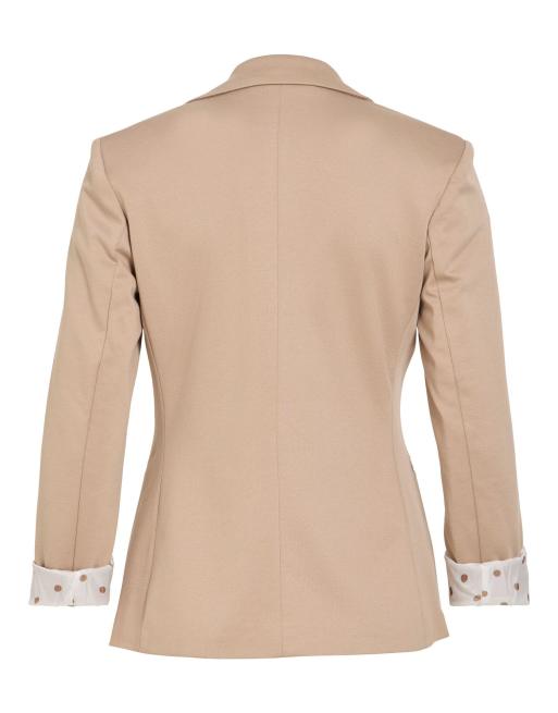 Vila Saga jersey slim fit blazer in brown, 7 of 7