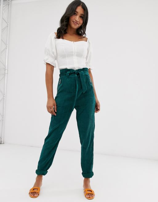Vila – Samthose mit Bindegürtel