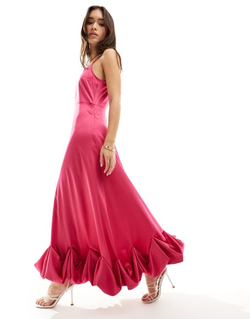 Pink stitch maxi dress hotsell