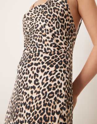 Vila Satin Cowl Neck Cami Maxi Dress In Multi