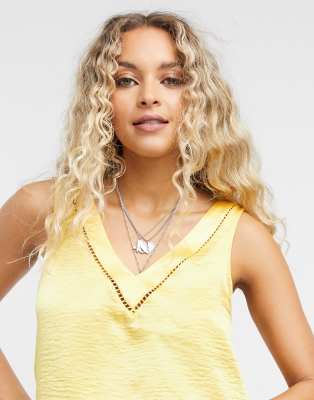 satin yellow top
