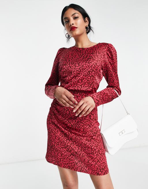 Asos red leopard print cheap dress