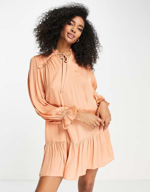 Asos shop peach dress