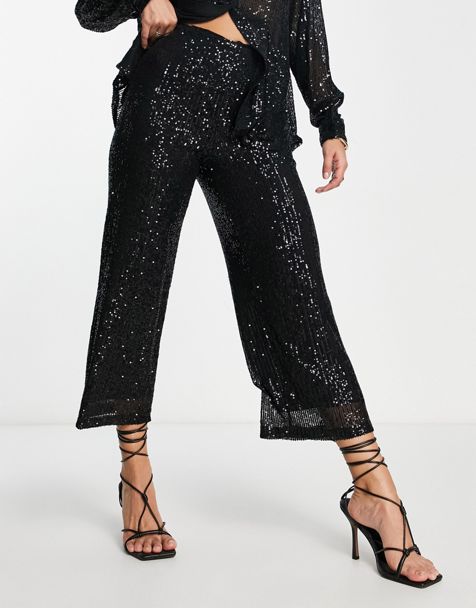 ASOS DESIGN Hourglass legging in holographic leather look in black