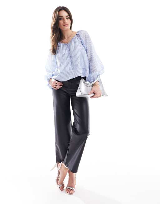 Sheer button blouse online