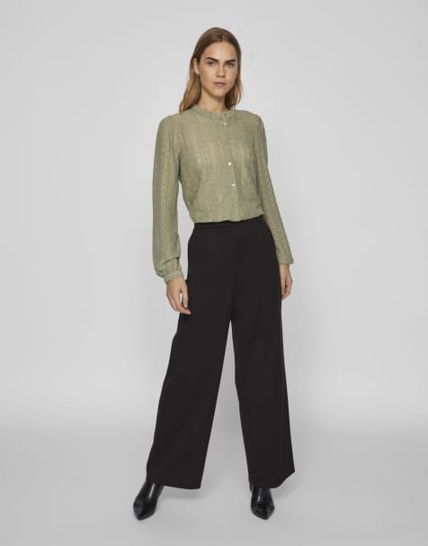 Vila Shirt in oil green - view 1