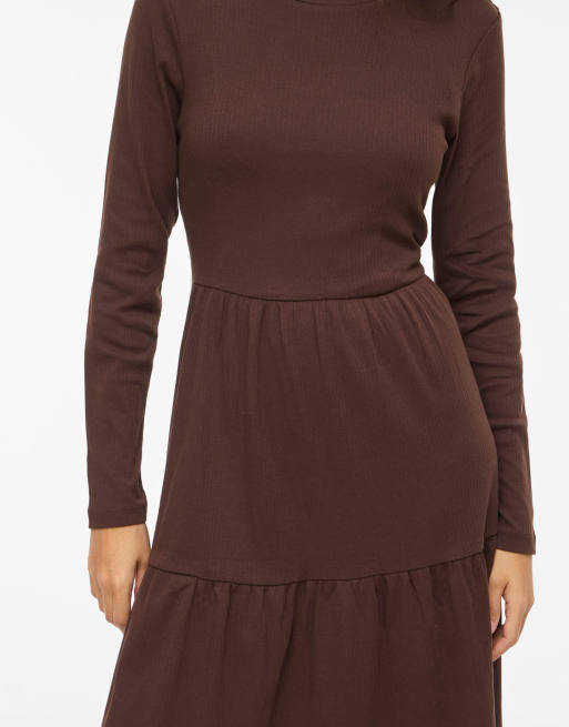 Vila Short dress in coffee bean1, 5 of 7