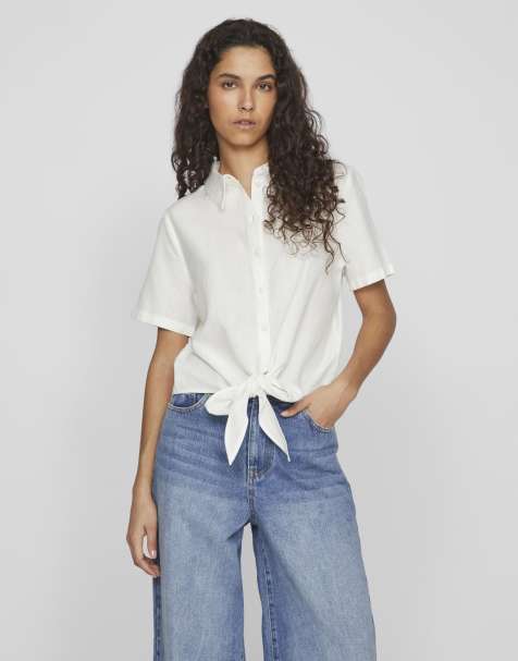 Vila Short sleeved shirt in white - view 1