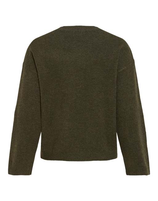 Vila - Skovgrøn strikket pullover, 6 af 6