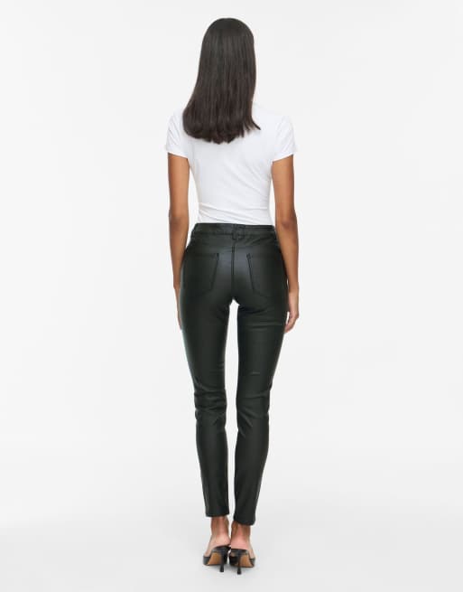 Vila slim-fit broek in zwart, 2 van 7