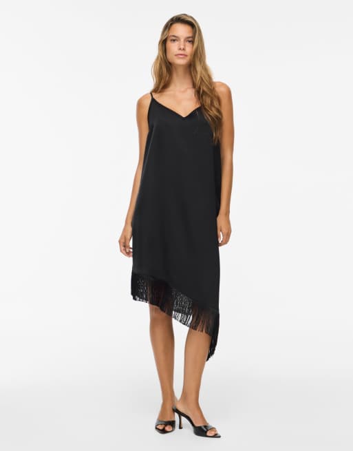 Vila slipdress in zwart, 3 van 7