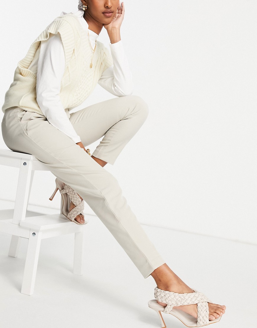 Vila smart pants in beige-Grey