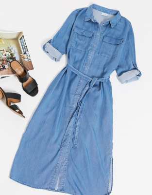 soft denim shirt dress