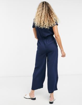 navy short sleeve jumpsuit