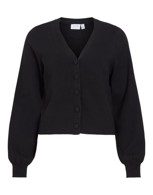 Vila stickad cardigan i svart, 5 av 6
