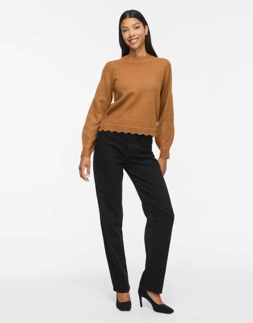 Vila stickad pullover i arganolja, 3 av 7