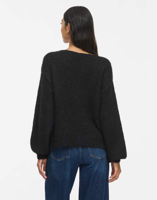 Vila stickad pullover i Black Beauty, 2 av 7