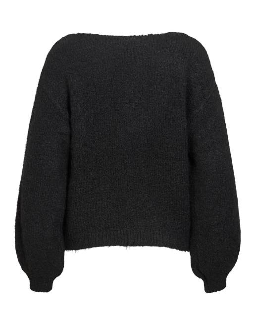 Vila stickad pullover i Black Beauty, 7 av 7