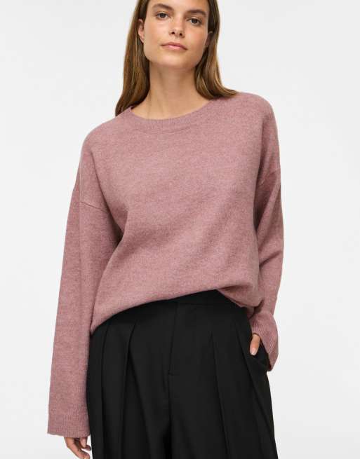 Vila stickad pullover i nostalgia rose, 5 av 7