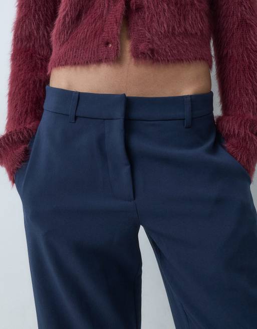 Vila straight leg tailored trouser co-ord in navy, 3 of 5