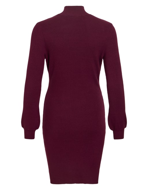 Vila Strickkleid in Weinrot, 7 von 7