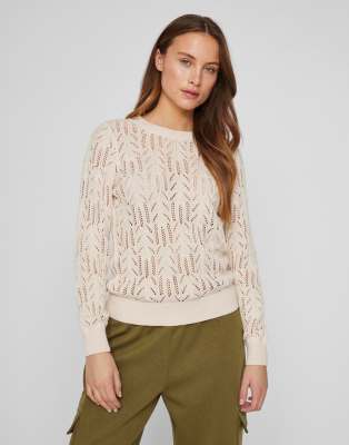 VILA - Strickpullover in Birkenweiß-Neutral