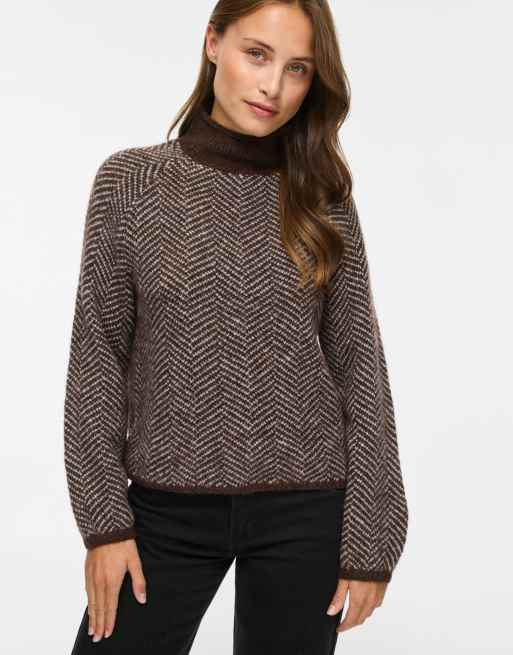 VILA – Strickpullover in Kaffeebohnenbraun, 5 von 7