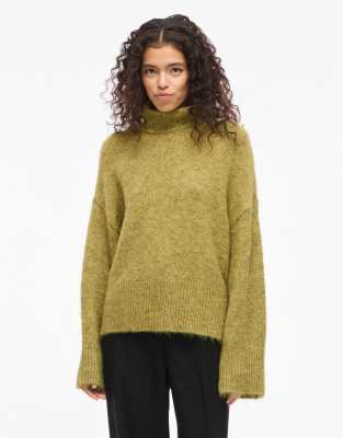 VILA - Strickpullover in Neidgrün