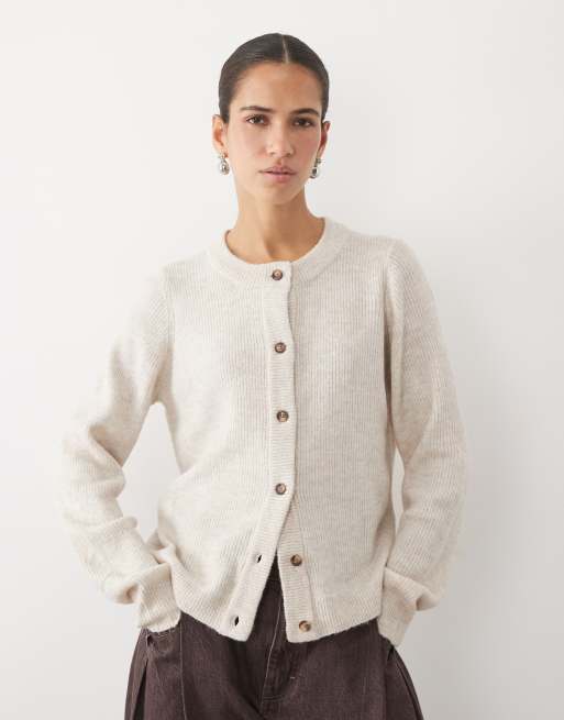 Vila strikket cardigan i superlys melange, 2 af 4