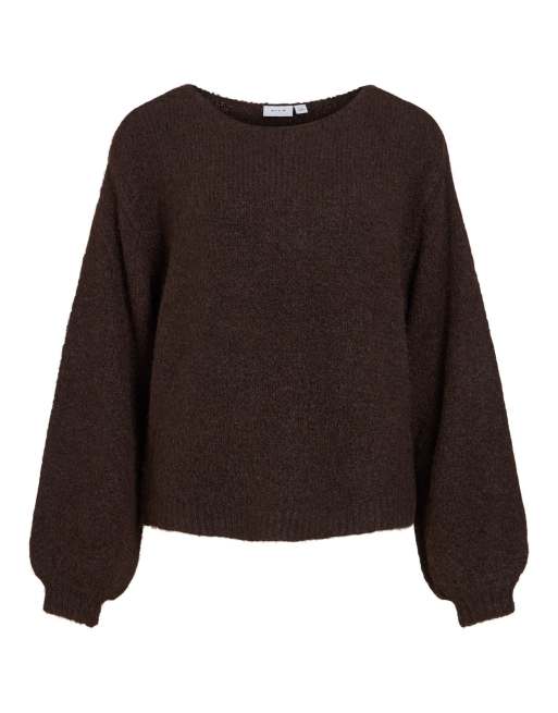 Vila strikket pullover i kaffebrun, 6 af 7
