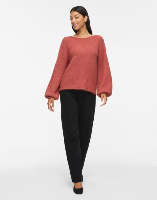 Vila strikket pullover i marsala, 3 af 7