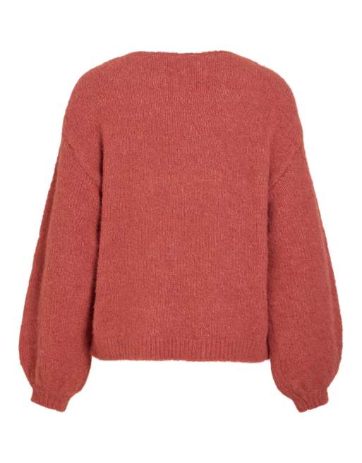 Vila strikket pullover i marsala, 7 af 7