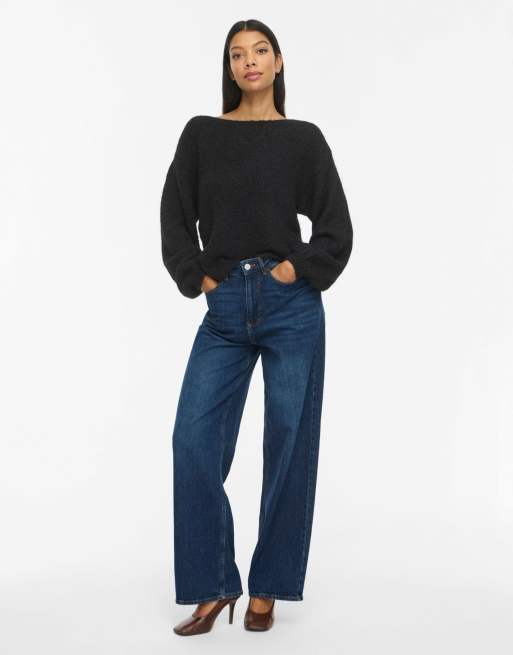 Vila strikket pullover i sort, 3 af 7